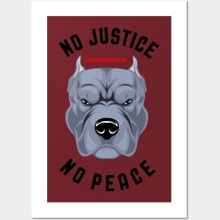 NO JUSTICE NO PEACE - PITBULL Posters and Art